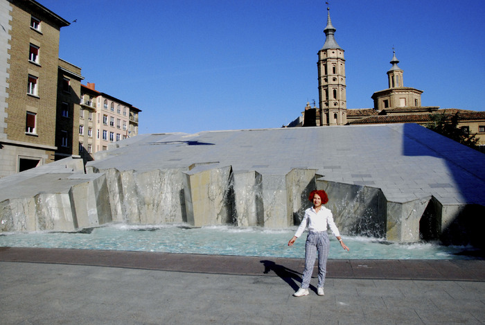 Aragón - Zaragoza -La fontaine de la plaza du Pilar