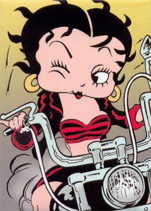 Biker chic Betty Boop #women #motorcycles #rebelgirl | Betty boop, Moto  dessin animé, Dessin animé