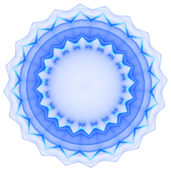 Mandalas sinedot bleu fond transparent