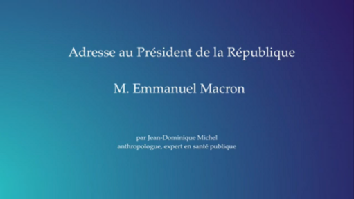 Message de Jean-Dominique Michel à Macron