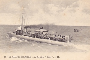 LA PALLICE-ROCHELLE - LE TORPILLEUR LE BELIER - LL 44 - 18-11-1914