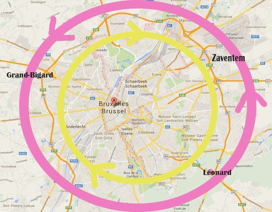 Ring intérieur et ring extérieur de Bruxelles - Poupon la peste