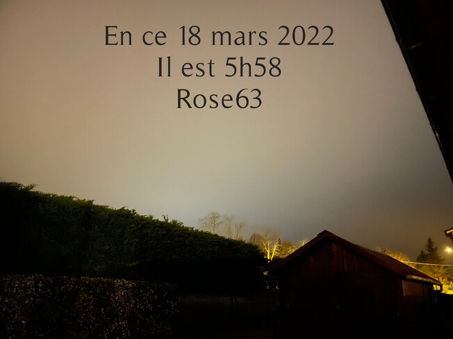 Vendredi 18 mars 2022