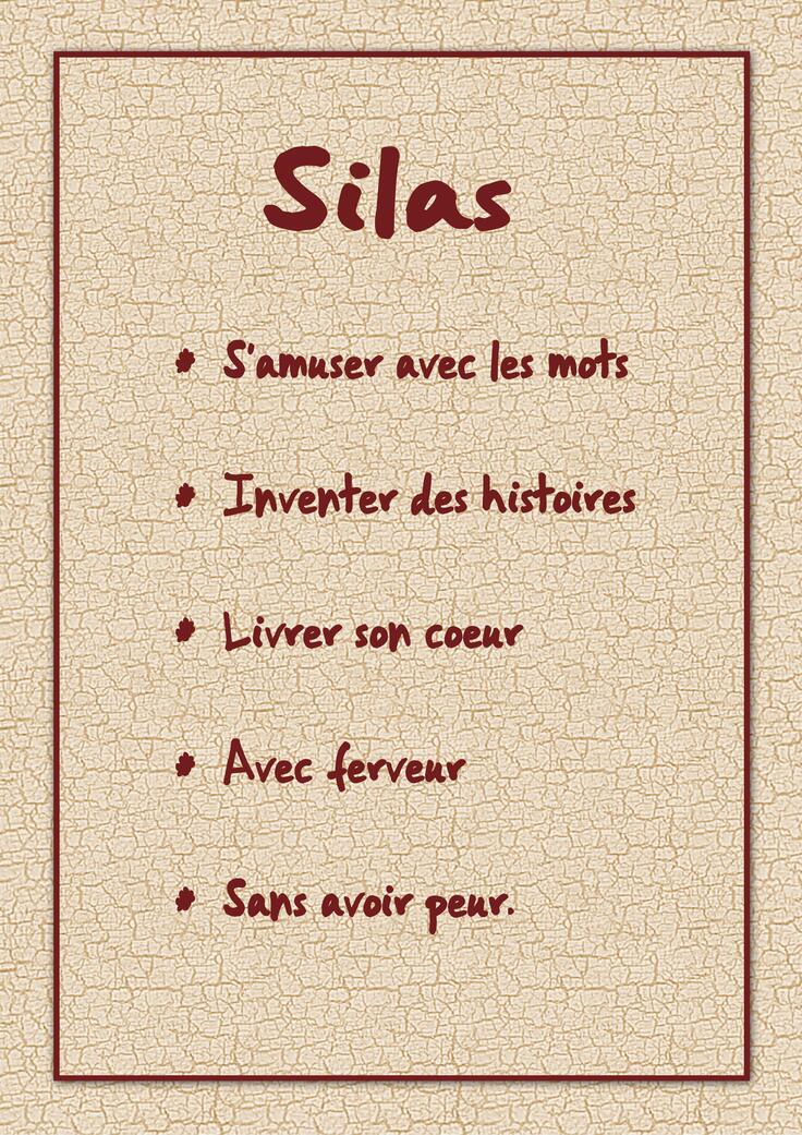 Prénom du mercredi : Silas