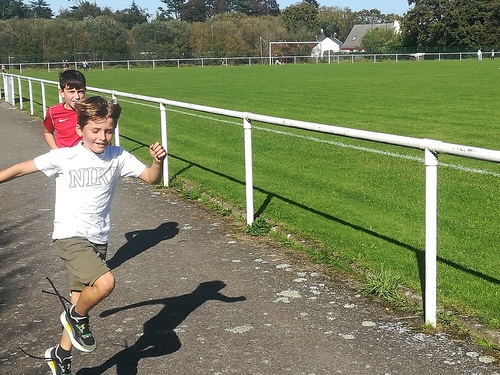 Après-midi endurance au stade de foot