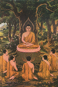 Bouddha et disciples