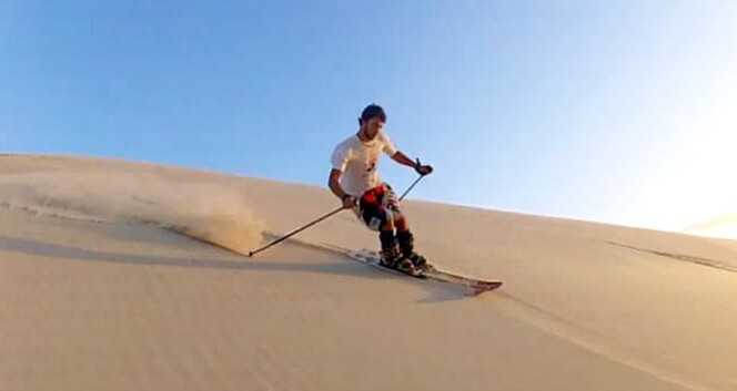 Résultat de recherche d'images pour "skier sur le sable"