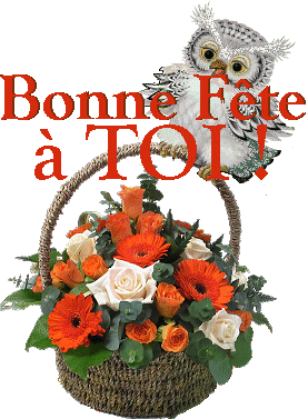 Hibou panier fleurs (suite 2)