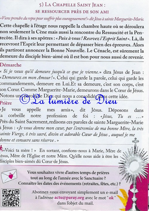 Le parcours Saint Jean avec Sainte Marguerite-Marie, la disciple bien aimée du Cœur de Jésus