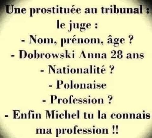 Ouf ! C'est dimanche! On va pouvoir se marrer.