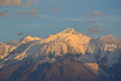 Couché de soleil sur le Mt Blanc
