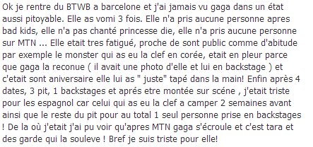 GAGA DOIT ABSOLUMENT SE REPOSER !!!!
