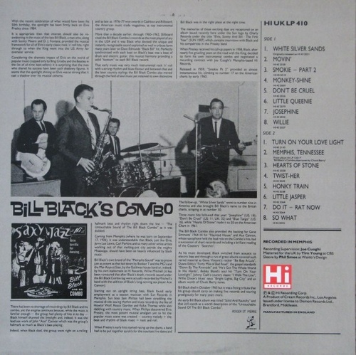 Bill Black's Combo : Album " The Untouchable Sound Of Bill Black's Combo " Hi Records SHL 32009 [ US ]