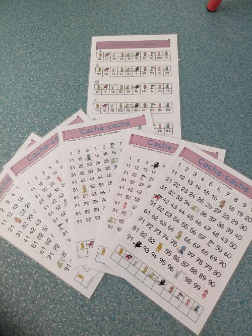 Cache-cache des nombres th&egrave;me des contes