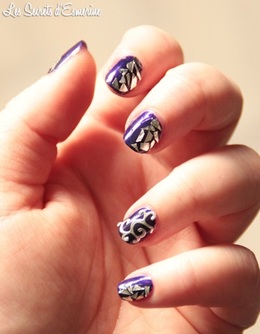 nail art, sticker, 3d, nee jolie, metal, violet, miss europe, #5659