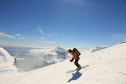 Voile et ski en Antarctique en janvier 2014