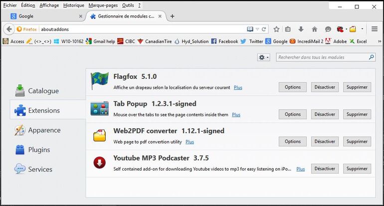 Firefox39.0  et Windows 10-10162