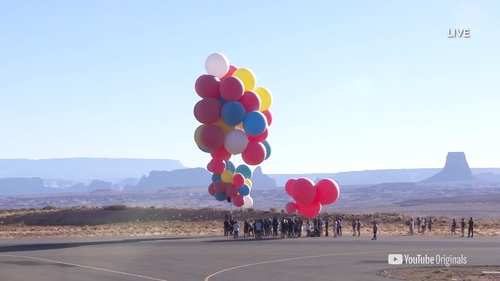 7000 mètres en ballons à hélium