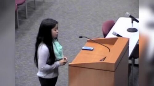 Twelve Years Old Student Defends Her Faith Before School Board.