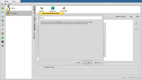 Créer une VM avec Aqemu/qemu (Debian,Windows etc...)
