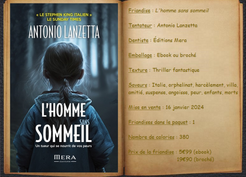L'homme sans sommeil Antonio Lanzetta