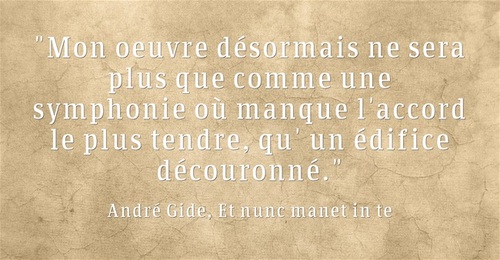 Citation sur l'art, André Gide, Journal