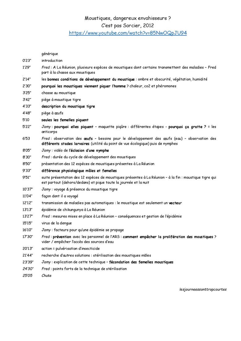 Moustiques, dangereux envahisseurs ? - C'est pas sorcier