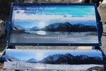 panneau d'info sur le glacier
