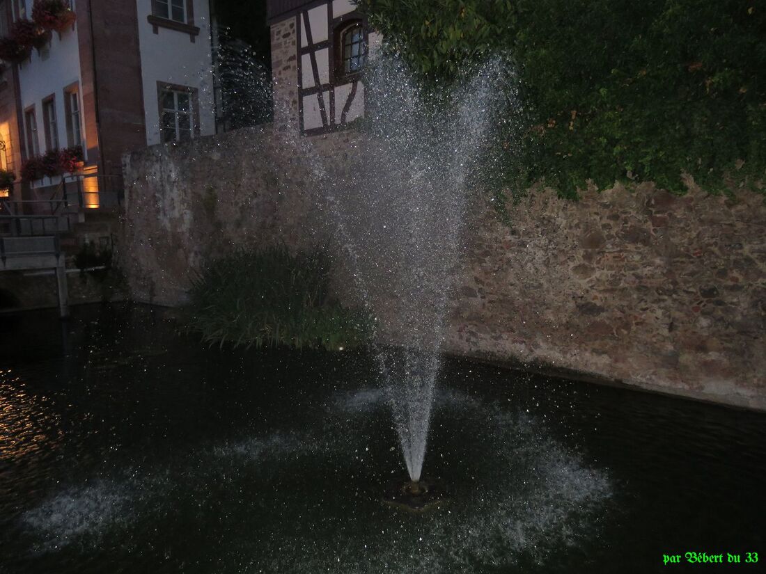 un jet d'eau en Alsace