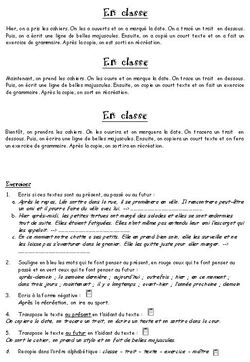 Grammaire Picot CE1 - textes, transpositions, exercices