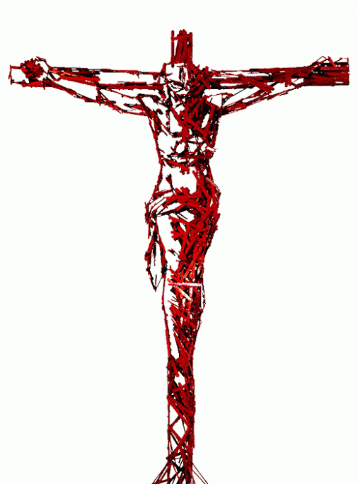 Chico Gouveia - Jesus na cruz imagem em rabiscos