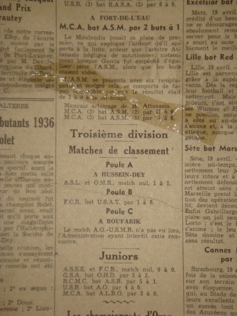 D 19.4.1936 à Fort de l\'eau MCA-ASM 2-1
