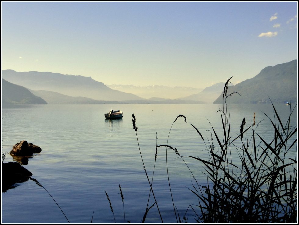 Le lac du Bourget, hier matin...