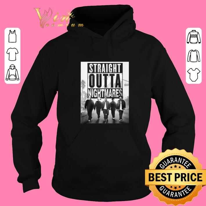 Nice Straight Outta Nightmares horror movie characters shirt