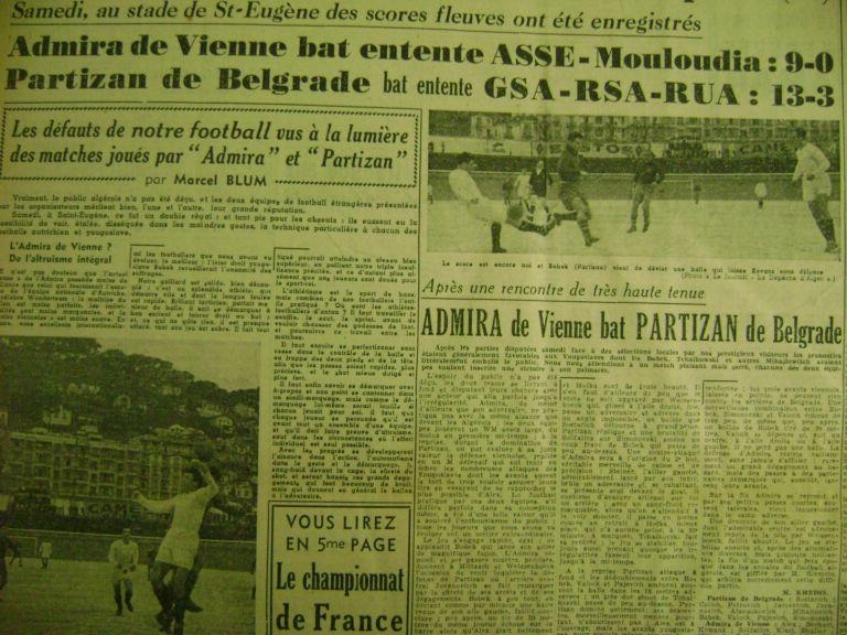 Samedi 31.12.1949 ASSE.MCA-Admira Vienne 0-9