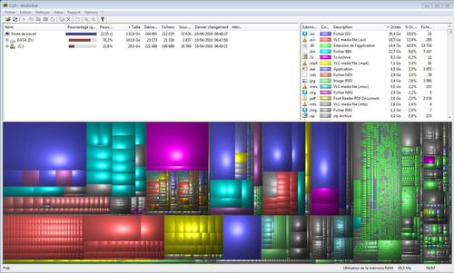 Libérer de l'espace disque : Analyser en détail les fichiers et dossiers dans les partitions avec Windirstat