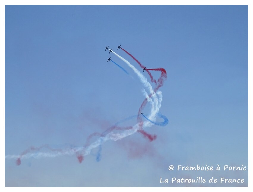 Pornic, Patrouille de France, le rafale et le voltigeur de l'Armée de l'Air 2016