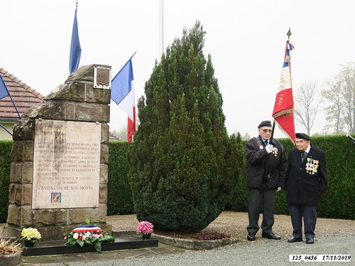 * cérémonie du 75ème anniversaire de la Libération, à la Stèle du 4ème Choc de Cluny, à Frahier-Les-Barres.