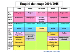 Emploi du temps