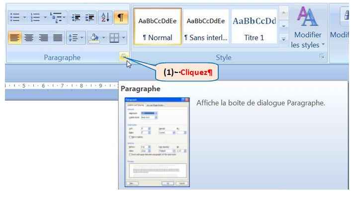 WORD 2007 - INTERLIGNE SIMPLE PAR DEFAUT