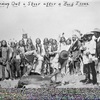 Sioux -skinning out- a steer after a beef issue. ca. 1900. Photo by C.C. Pierce. Source - University