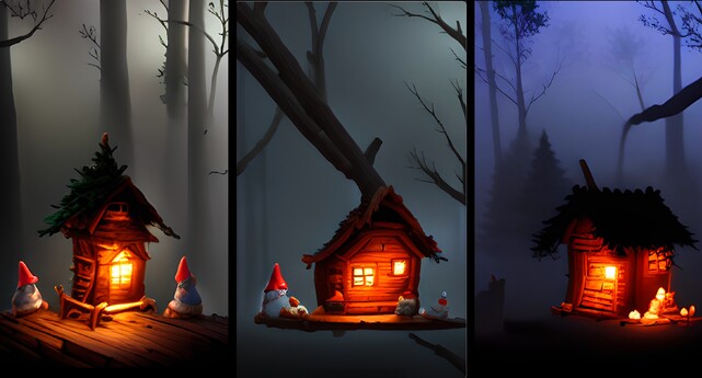 Maisons de Gnomes en Forêt brumeuse