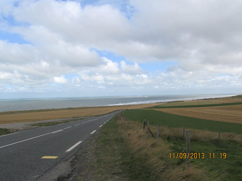 Calais par la route de la plage ...