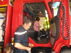 Visite de la caserne des pompiers 