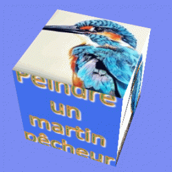 Dessin et peinture - vidéo 3166 : Comment peindre un oiseau (le martin-pêcheur) 2/2 ? - huile ou acrylique.