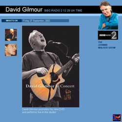 cd's ; DAVID GILMOUR en concert