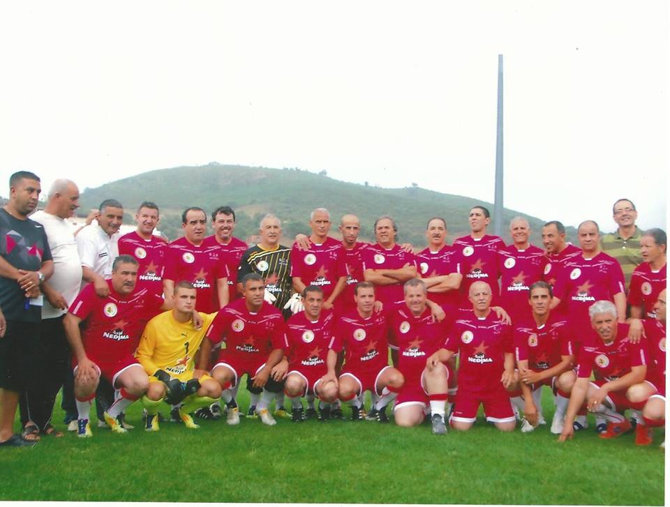 Bâabouche Réda avec Madjer à un match de gala à Azzaba