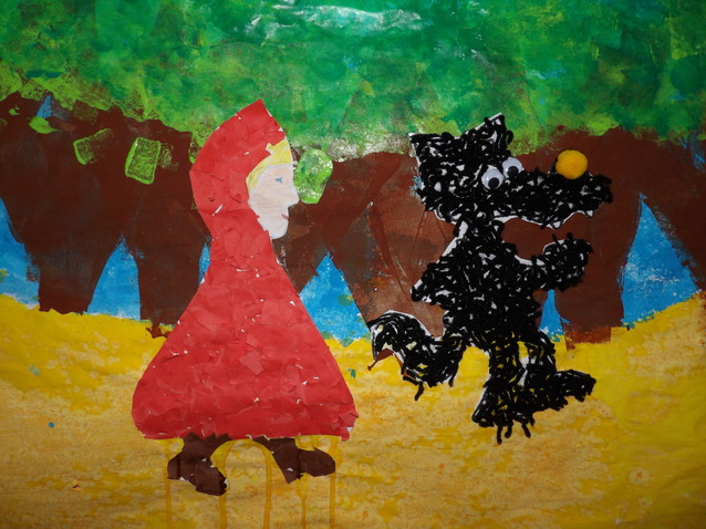 Notre fresque du Petit Chaperon Rouge