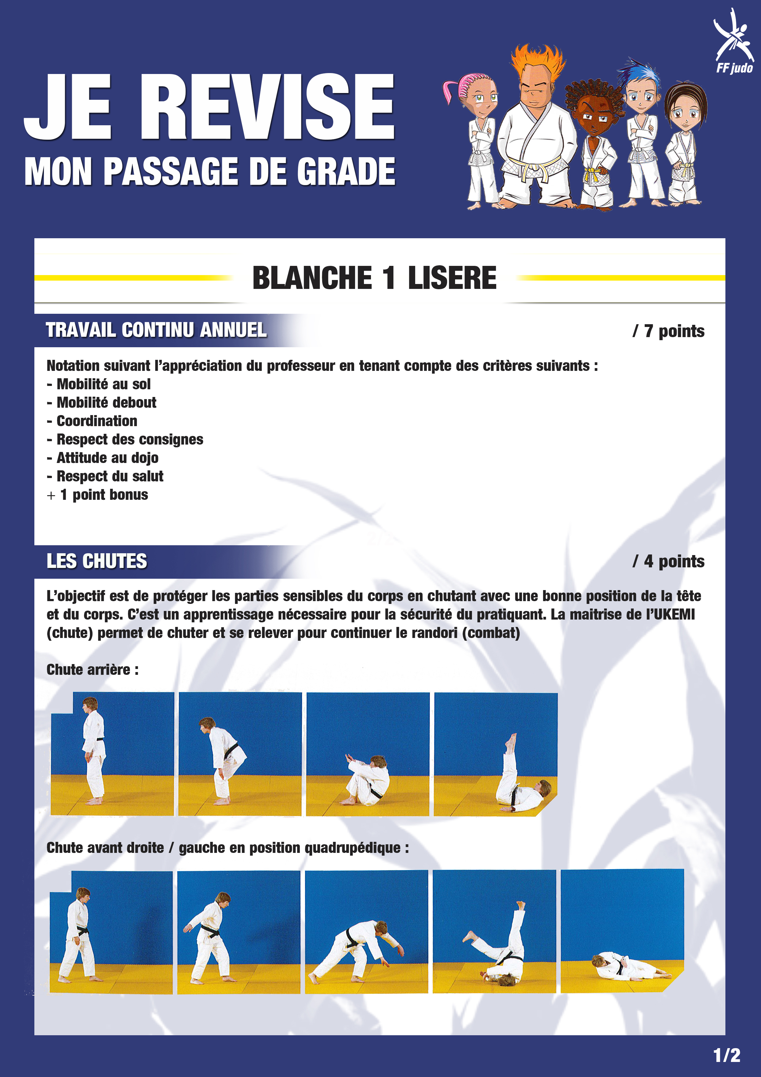 Passage de grade; Ceinture Blanche 1 liseré - Judo Club Steenvoorde