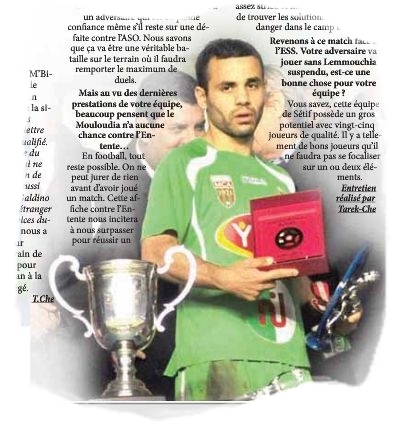 MOKDAD meilleur joueur de la finale retour UNAF
